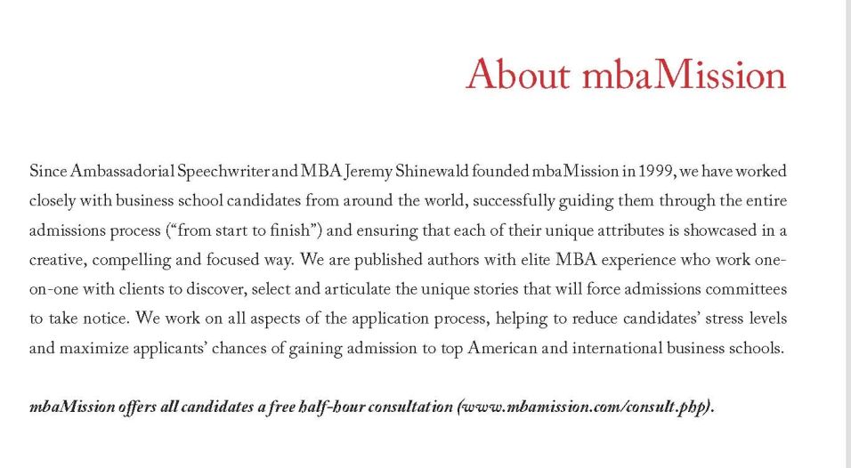 Mba personal statement