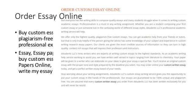 Order essay online