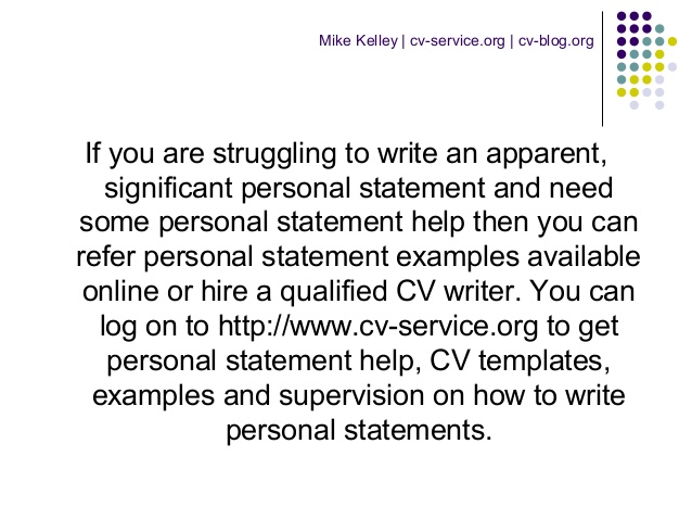 Personal statement help