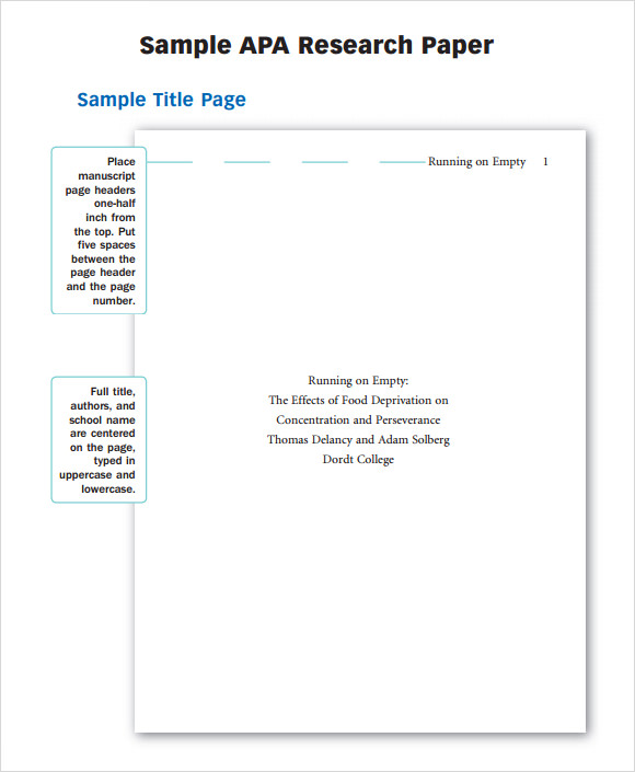 Research outline paper